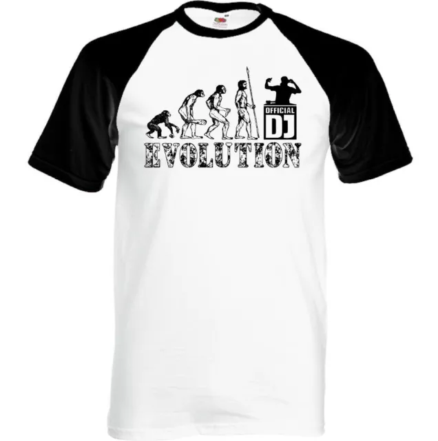 Dj Evolution Uomo Divertente Djing T-Shirt Ponti Giradischi Vinile Records Danza