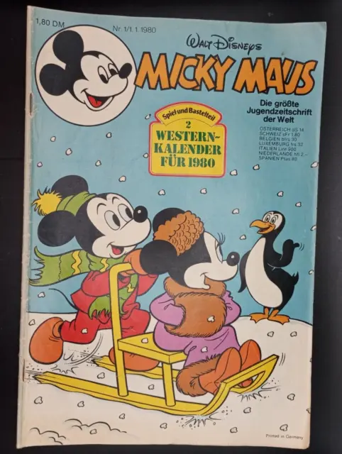 Micky Maus comic Heft 1980 Walt Disney Mickey Mouse comic Heft sehr selten