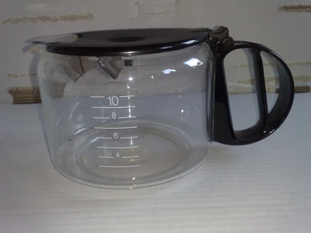 Braun Kaffeemaschinen-Ersatz-Glaskanne Griff schwarz mit Deckel 10 Tassen