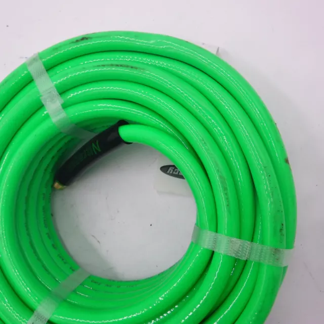 50' x 3/8" Legacy Coiled Air Hose Green 1/4" MNPT Ends HWF3850FG2N 2