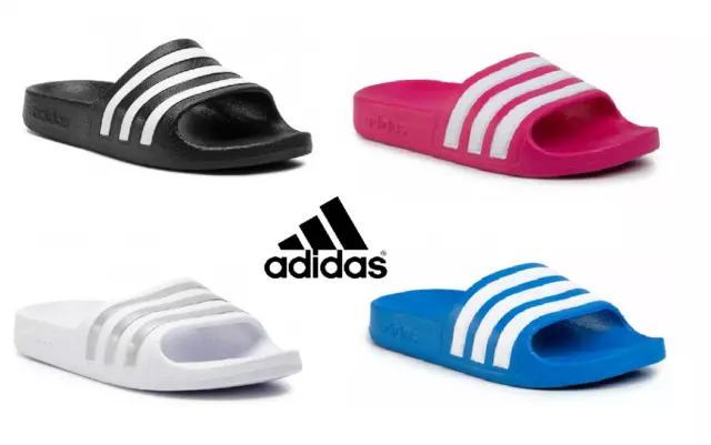 Adidas Boys Girls Sliders Kids Adilette Slides Slip On Flip Flops Sandals Beach