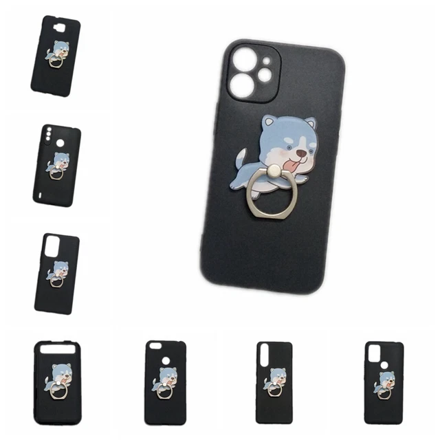 Case For Various Phones 3D Dog Finger Ring Stand Holder Soft TPU Phone Cover