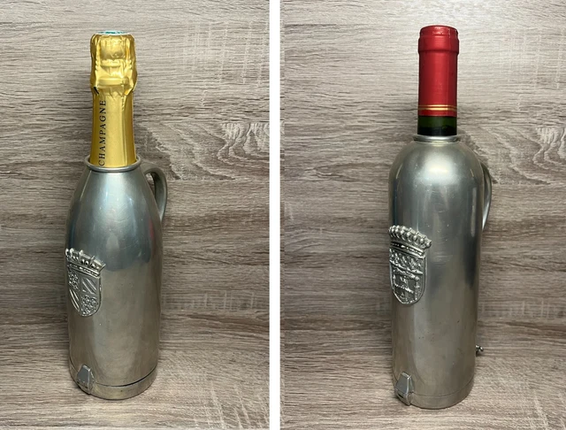 LOT DE 2 porte-bouteilles en étain fin - Les Étains de Paris - Vin & Champagne EUR 199,00 - FR