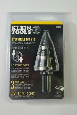 Klein Tools Step Drill Bit #15 KTSB15 High Speed Steel Double Flute