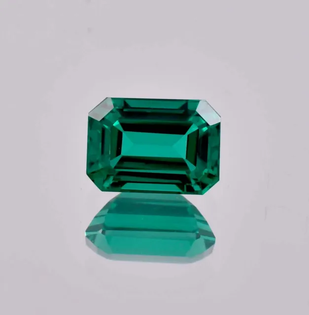 Natural Green Zambian Emerald Flawless Radiant Cut Loose Gemstone GIT Certified