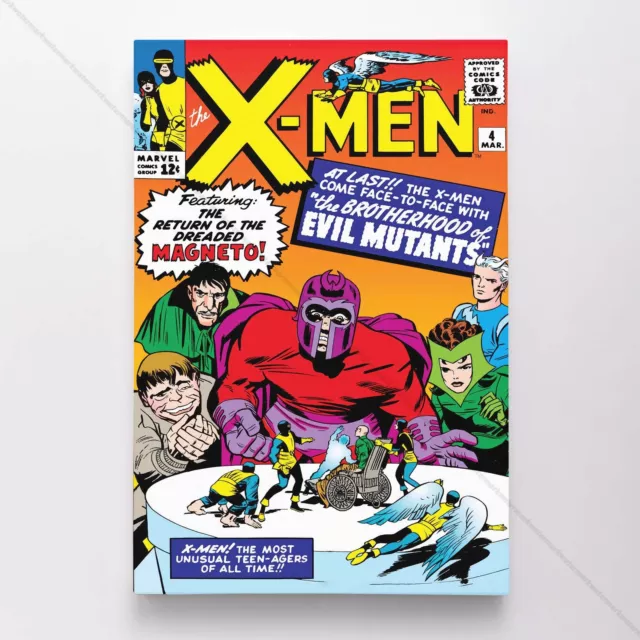 Uncanny X-Men Poster Canvas Vol 1 #4 Xmen Marvel Comic Book Art Print