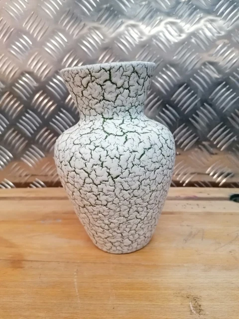 Vintage Jasba Keramik westdeutsche Lava Keramik Vase grün.