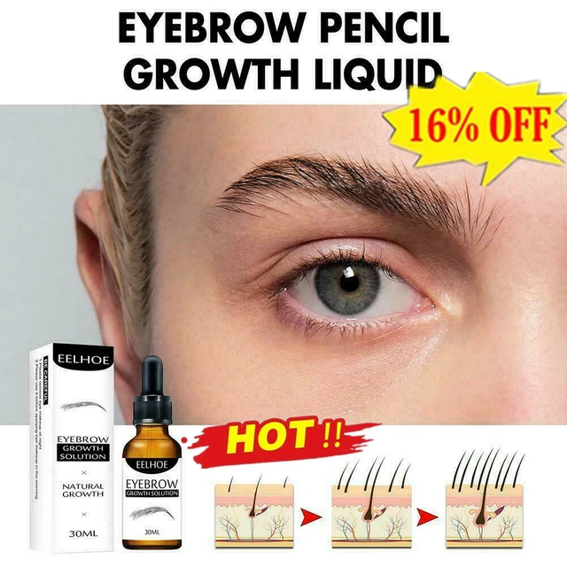 Suero de crecimiento de cejas 30 ml potenciador de aumento de cejas extensión natural rápido, DECO