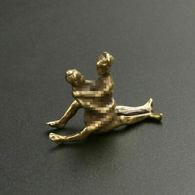 Rare Brass Handwork Sex Position Figure Chinese Bronze Statue Amulet Collect