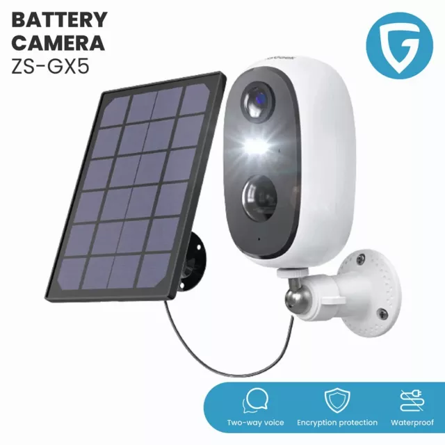 ieGeek Outdoor 2K Wireless Solar CCTV System Smart Home WiFi Security Camera UK