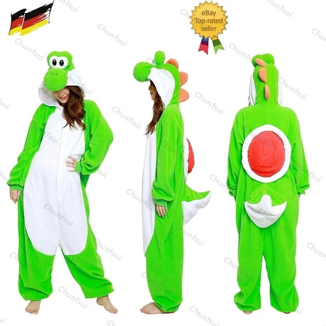 SAZAC Kigurumi Super Mario Bros Luigi - Costume Tuta Italia
