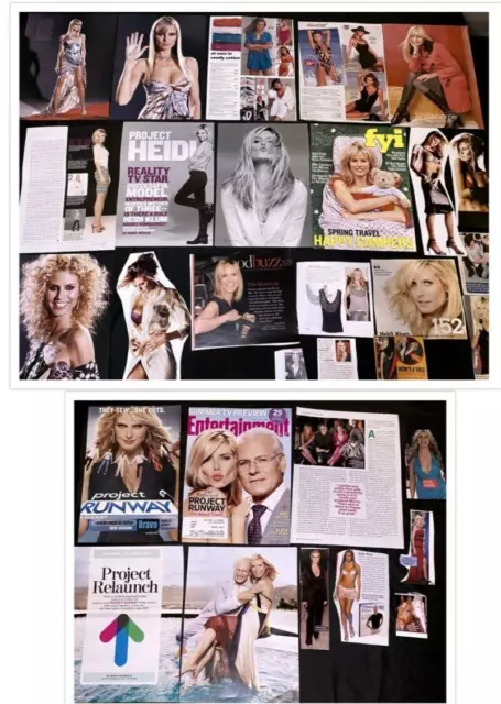 Heidi Klum LOT OF MAGAZINE CLIPPINGS supermodel model