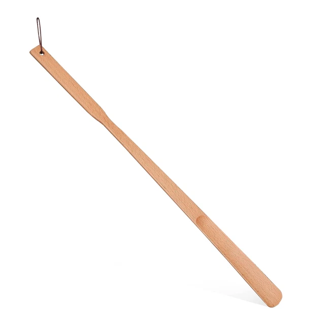 Wooden Shoe Horn Long Handle，Shoe Horn Wood for Seniors..