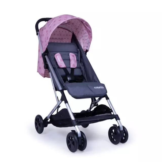 Cosatto Woosh 2 Stroller Pushchair Birth-15KG Lightweight Compact Fold (Rosy Dot