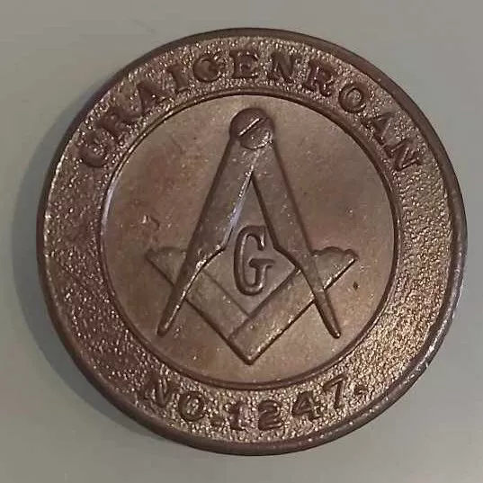 Lodge Craigenroan 1247 older version scottish masonic token