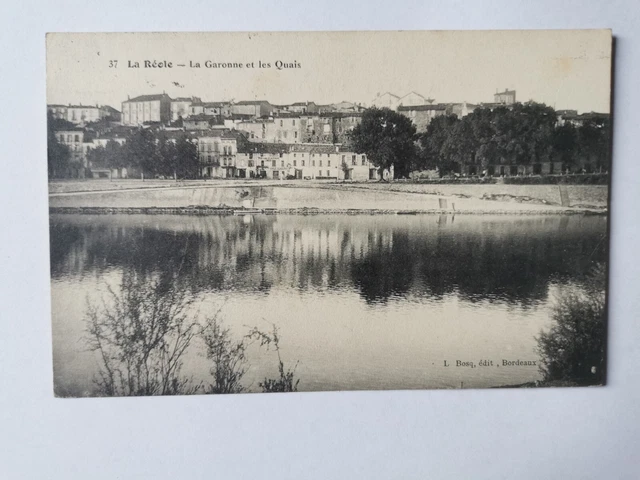 CPA 33 LA REOLE - La Garonne et les Quais