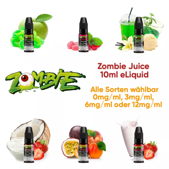 Zombie Juice 10ml eLiquid mit 0mg, 3mg, 6mg oder 12mg Nikotin Liquid