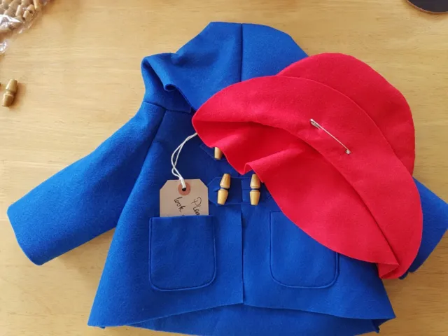 Replacement Coat, Hat & Tag For 18" GABRIELLE Paddington Bear -** FOR CHARITY**
