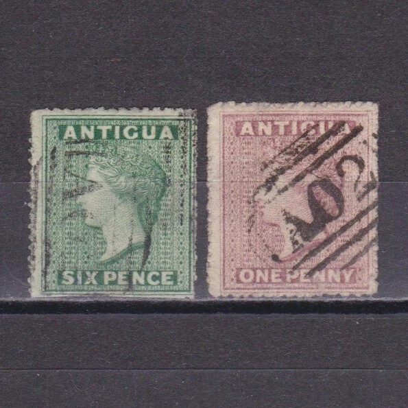 ANTIGUA 1862, Sg# 7,9, CV £56, wmk Smart star, Used