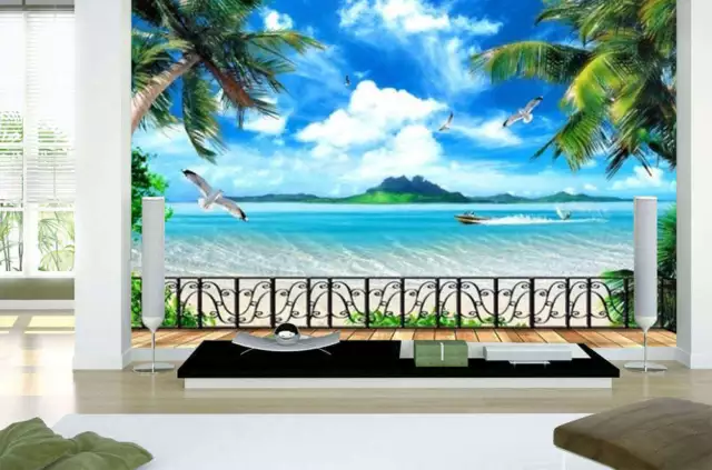 Beautiful Blue Sea 3D Full Wall Mural Photo Wallpaper Printing Home Kids Decor