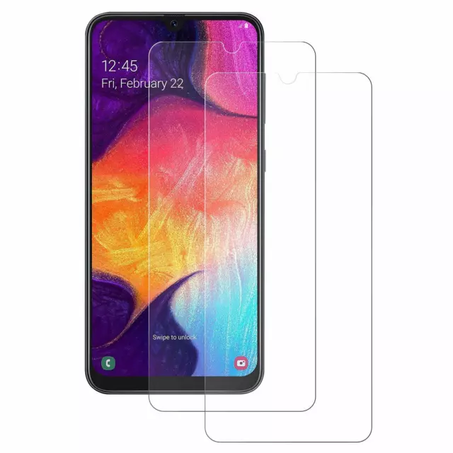 2X Schutzglas Glasfolie für Samsung Galaxy A50 Display Schutz Folie Panzerfolie