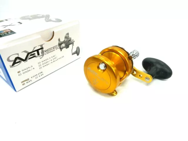 Avet SXJ5.3 G2 Single Speed Lever Drag Reel SX5.3JG2 - Right Handed - GOLD
