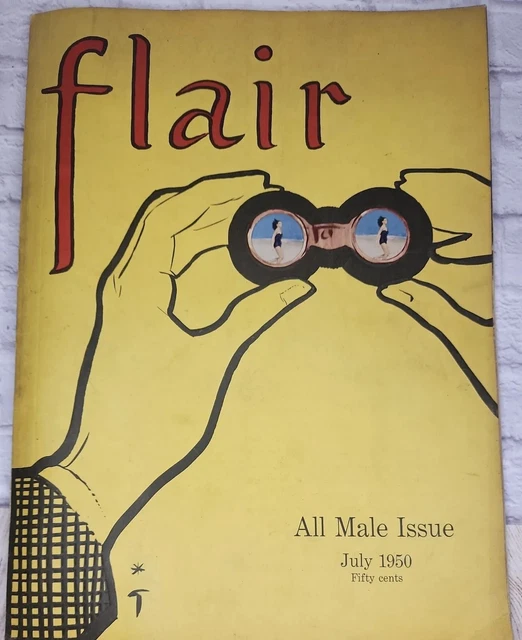 VINTAGE Flair Magazine July 1950 All Male Issue Good Condition Embossed VINTAGE Flair Magazine July 1950 All Male Issue Good Condition Embossed