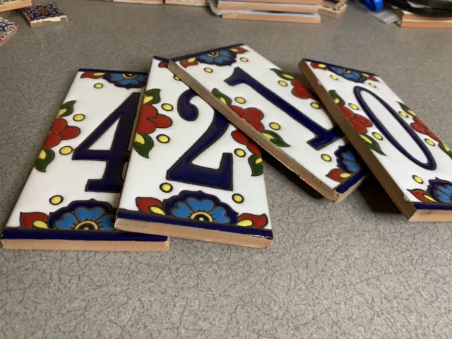 House Address Number Tiles, Ceramic Tiles 6X3"