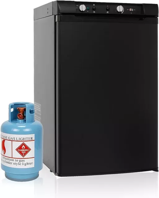 SMAD 3.5 CU.FT 12V 110V Propane Refrigerator Freezer Camper LP Mini Refrigerator