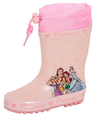 Stivali Wellington Ragazze Disney Princess Cravatta Wellies Foderata Calda Bambini Scarpe da Neve