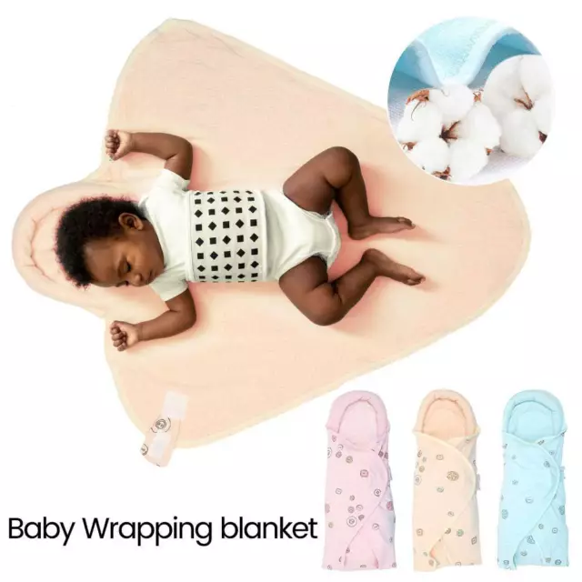 Swaddle Wrap Blanket Newborn Baby Infant Sleeping Bag Pram Buggy Duvet Cotton NH 2