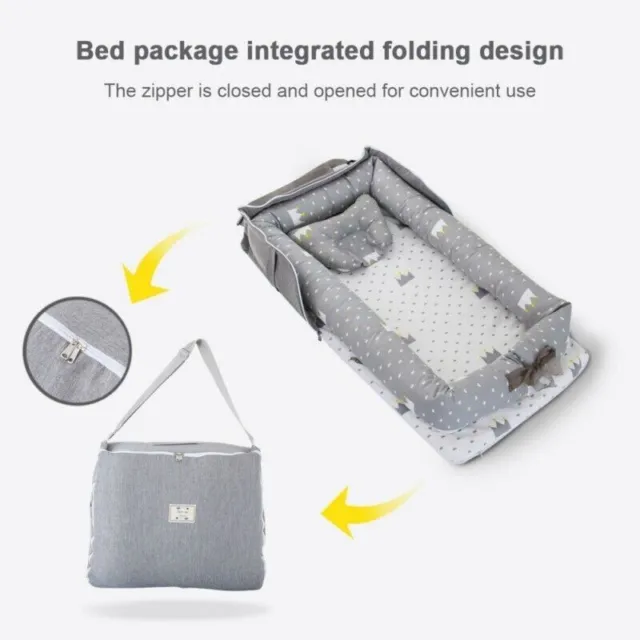 Portable Baby Nest Lounger Bed Crib Travel Newborn Sleeper Infant Bassinet Beds