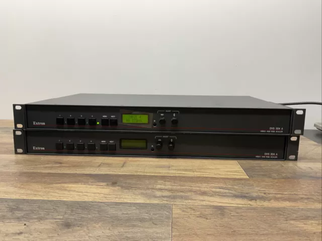 (LOT OF 2) Extron DVS 304 A Video and RGB Scaler with Audio Switching        D-4