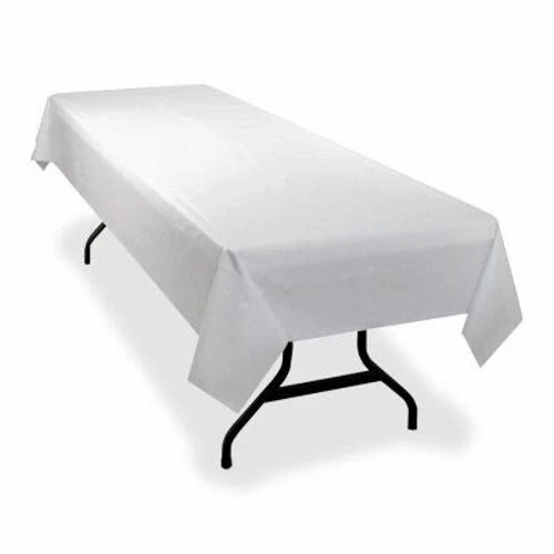 Genuine Joe Plastic Table Cover, 40" x 300" Roll, White (GJO10324)