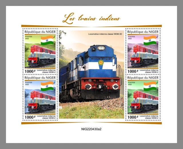NIGER 2022 MNH Indische Eisenbahnen Indian Trains #430a2
