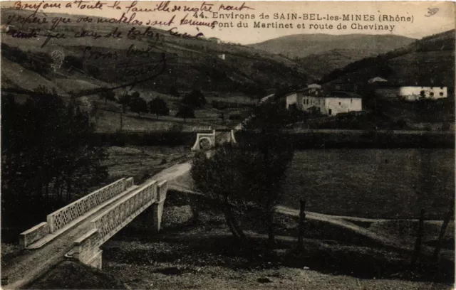 CPA Env. de St-BEL-les-MINES Pont du Martinet et route de Chevi (572766)