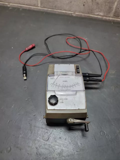 Megger Amprobe Instrument Hand Crank Megohmmeter Model AMC-2