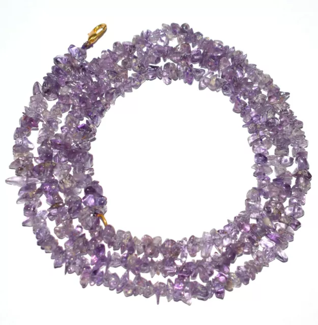 32 " Strang Halskette Amethyst Klumpen Edelstein 4x6 MM Chips Perlen