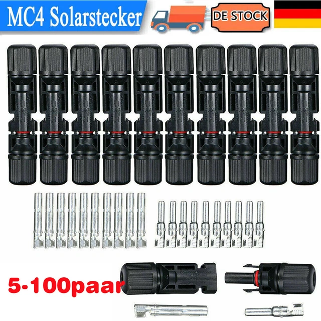 Y T Solarstecker PV Stecker Verteiler Buchse Kupplung Sicherung PV für MC4 Kabel