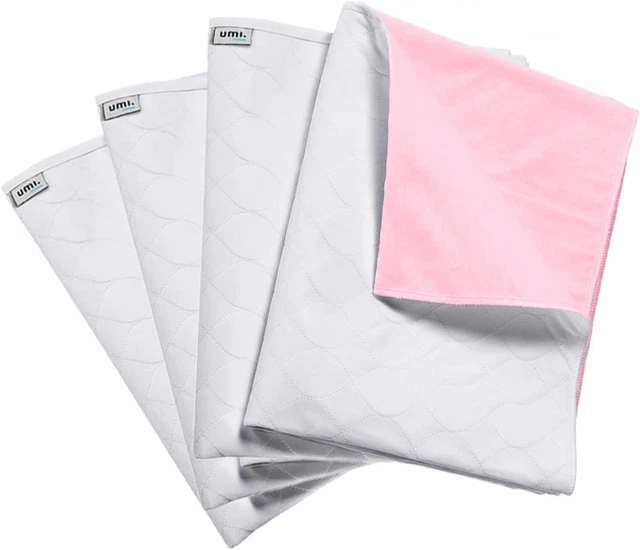 Amazon Brand - Umi Protège Matelas Alèse Imperméable 4*(70x90cm), Rose