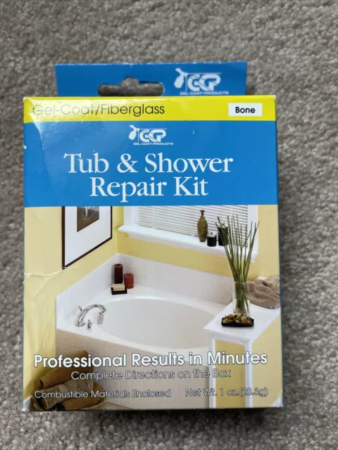 Gel-Coat Products Tub and Shower Repair Kit Bone Gel-Coat/Fiberglass