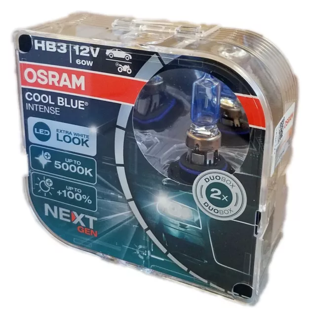 HB3 OSRAM Cool Blue INTENSE 5000 Kelvin 2er Set P20d 9005CBN-HCB