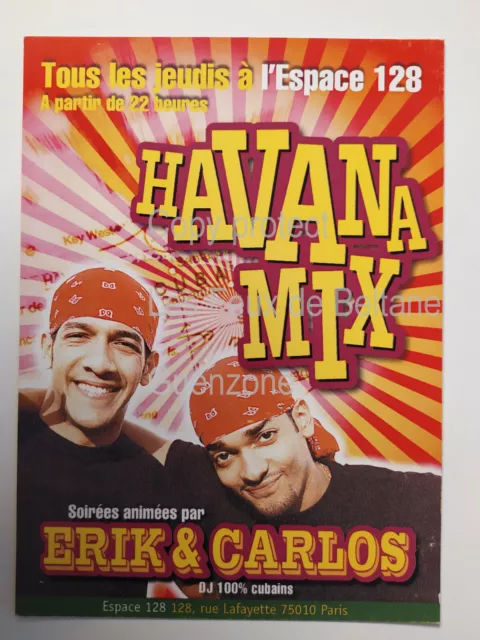HAVANA MIX ERIK & CARLOS ESPACE 128 CUBA MUSIQUE flyer  carte postale