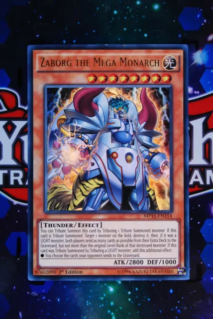 Zaborg the Mega Monarch MP15-EN154 1st Edition Ultra Rare Yugioh Card