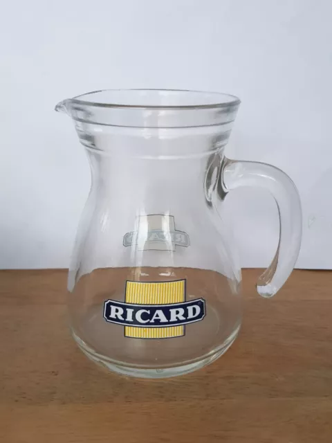 Petit Pichet En Verre Ricard Logo Carré Cerve Italy