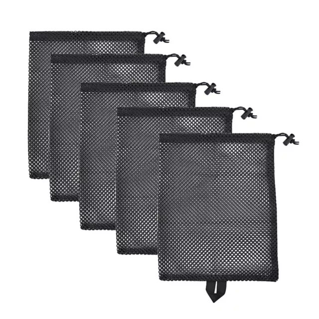 Leichte und tragbare Nylon Mesh Taschen 5er Set für Zuhause Outdoor und Reisen