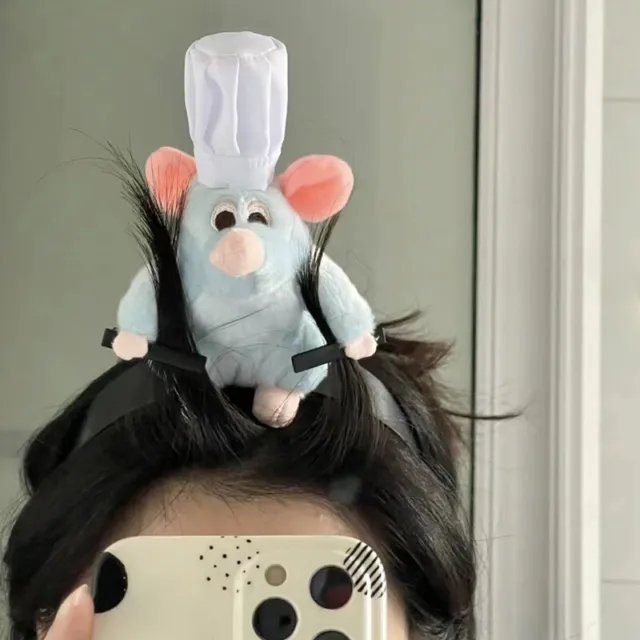 Creativity Ratatouille Hairband New Cartoon Plush Doll Headband French Hairpin