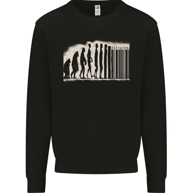 Barcode Evolution Anti-Capitalist Anarchy Kids Sweatshirt Jumper