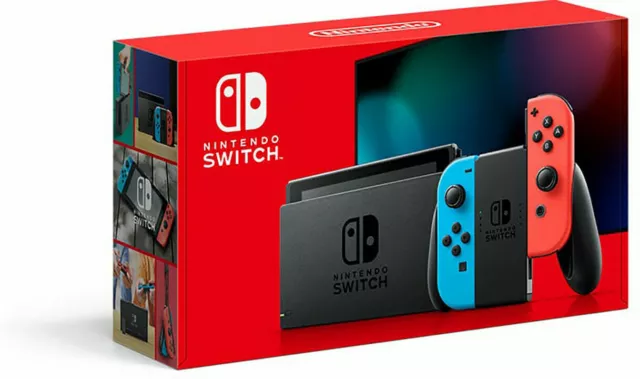 Nintendo Switch V2 1.1 Console Portatile Neon Blue Red Ultima Versione 2022 Ita