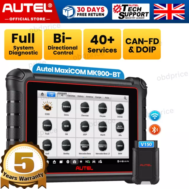 2024 Autel MaxiCOM MK900-BT Bidirectional Diagnostic Tool Level Up MK808BT PRO